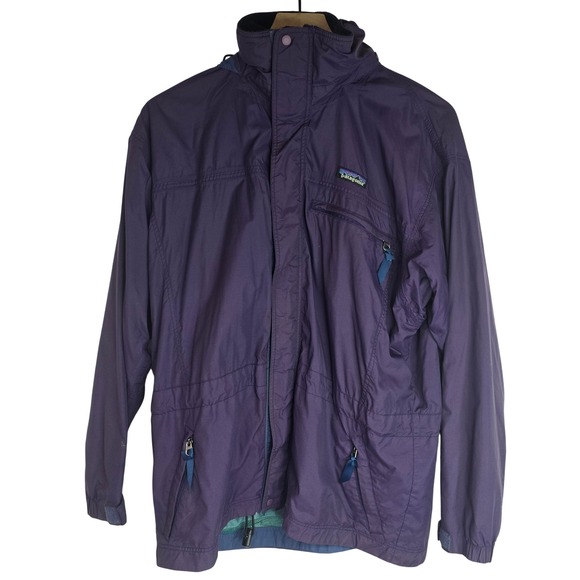 Patagonia Jackets & Blazers - Patagonia Vintage Rain Jacket Women S Purple Nylon Gorpcore Hooded Windbreaker